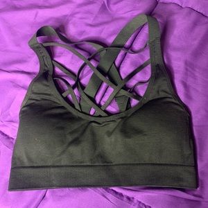 Black sports bra with padding size small